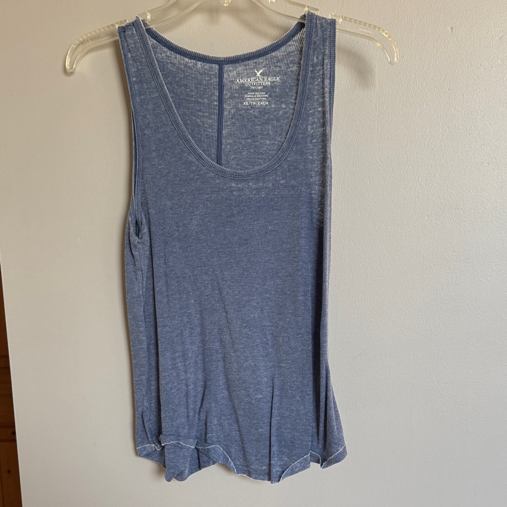 American Eagle Outfitters Blue Sleeveless Top